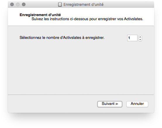Enregistrement de l'ActivSlate dans ActivInspire