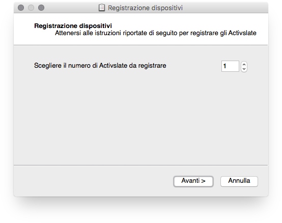 Registrazione di ActivSlate in ActivInspire
