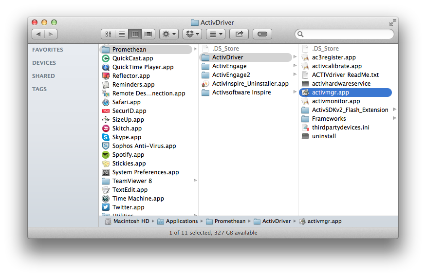 Come si apre ActivManager?