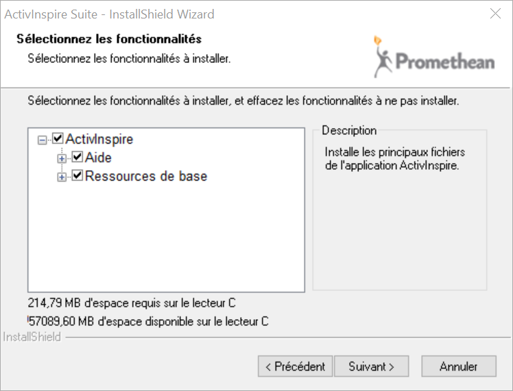 Instructions d'installation réseau d'ActivInspire pour Windows
