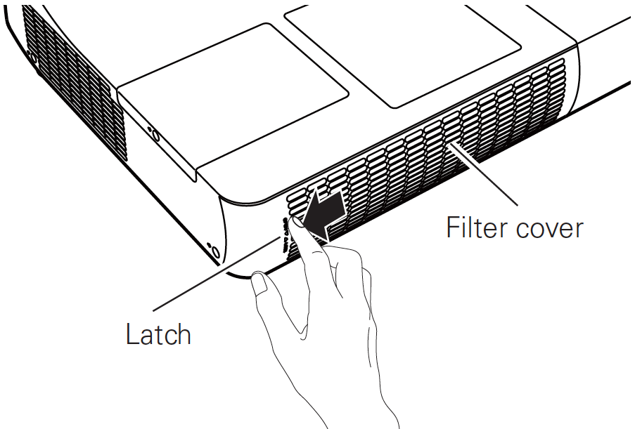 Where are the filters on my LCD projector?