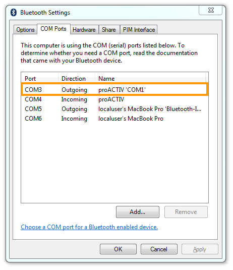 How do I connect my Bluetooth ActivBoard to my computer?