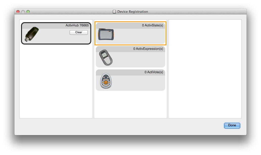 Registering the ActivSlate in ActivInspire