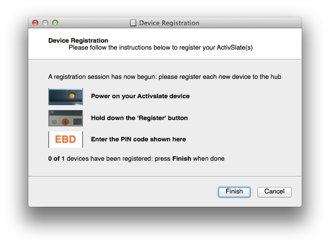 Registering the ActivSlate in ActivInspire
