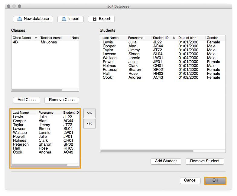 How do I create a student database?