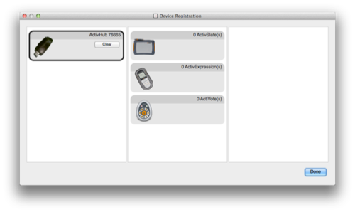 How do I register ActivExpression devices in ActivInspire?