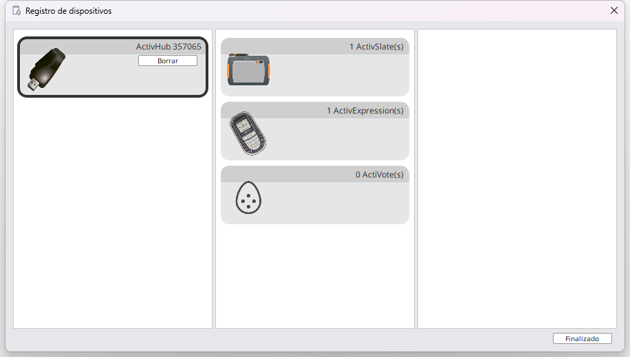 ¿Cómo puedo registrar dispositivos ActivExpression en ActivInspire?