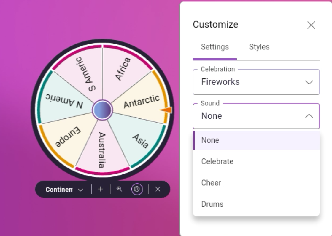 Prise en main de l’application Spinner