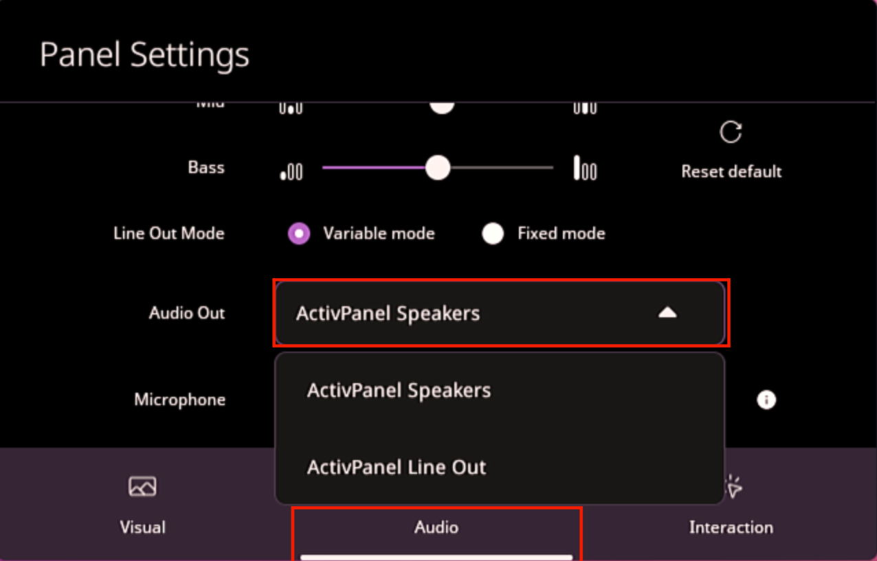 ActivPanel 9 Soundbar Configuration