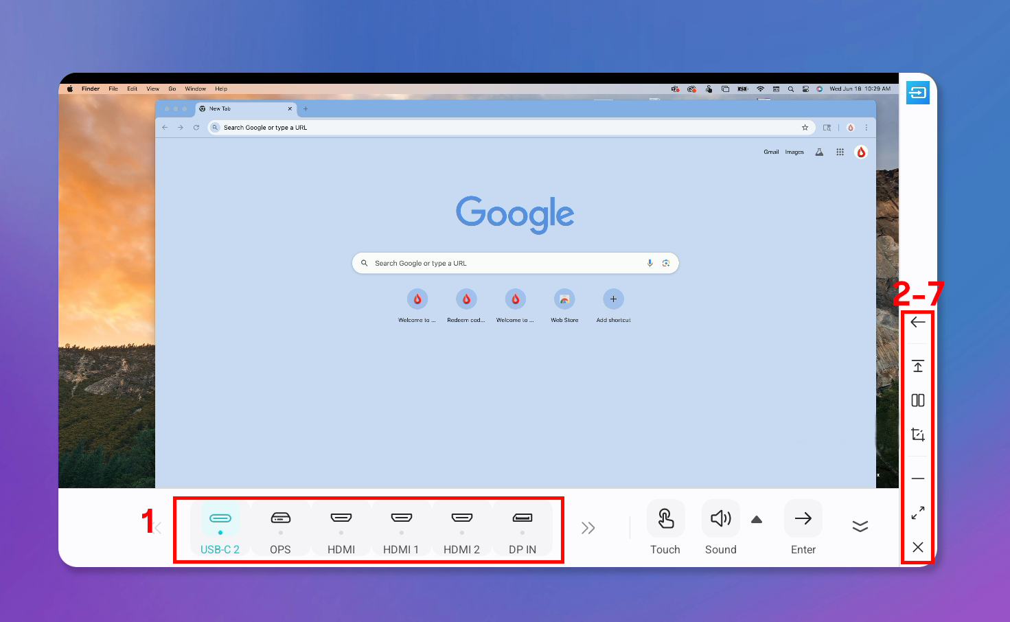 Using the Touch-enabled Live Source Preview on the ActivPanel LE